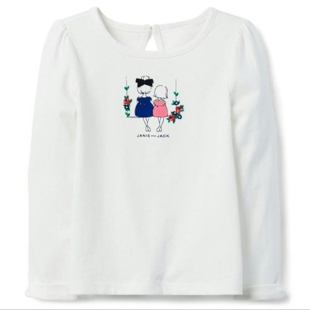 GUC Janie and Jack Big Sis/Little Sis Long Sleeve Tee in girls size 5